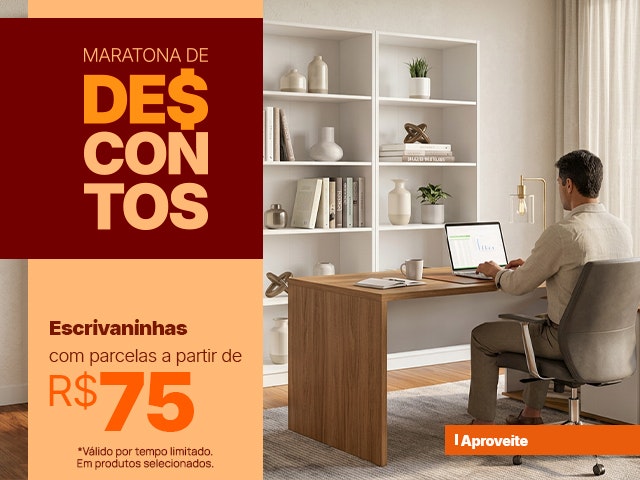 Maratona de Descontos: Escrivaninhas com parcelas a partir de R$75 Mob