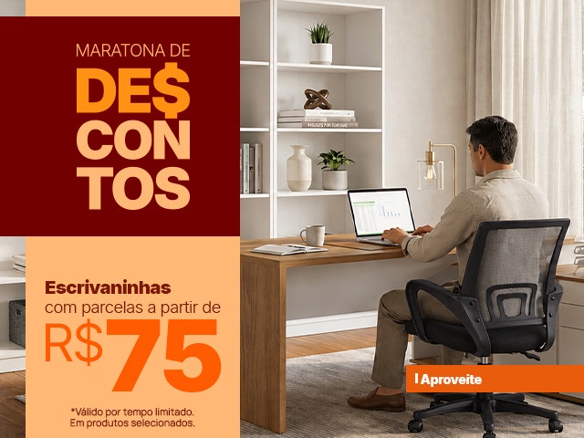 Maratona de Descontos: Escrivaninhas com parcelas a partir de R$75 V2 Mob