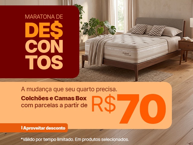 Maratona de Descontos: Colchões e Camas Box com parcelas a partir de R$70 Mob
