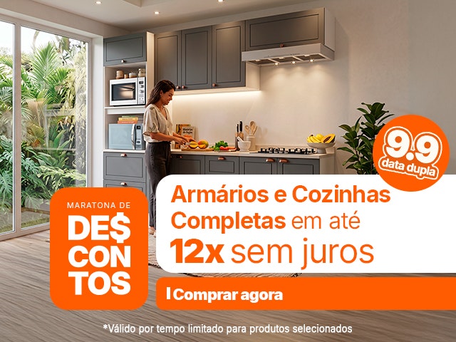 Maratona de Descontos: Armários e Cozinhas complestas em até 12x sem juros V2 Mob
