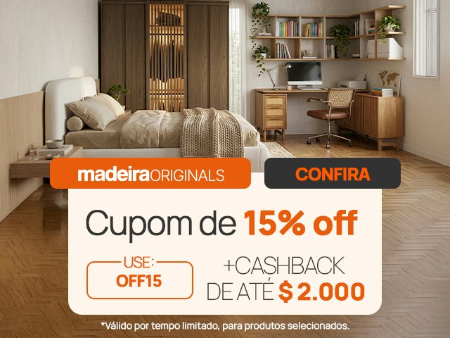 Madeira Originals: cupom de 15% + cashback de R$ 2000 - OFF15 Mob