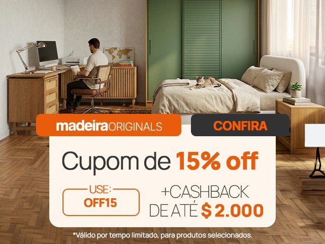 Madeira Originals: cupom de 15% + cashback de R$ 2000 - OFF15 V3 Mob