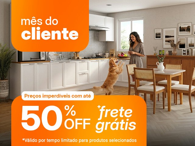 Última Oportunidade: Mês do Cliente - Até 50% OFF + Frete Grátis V2 Mob