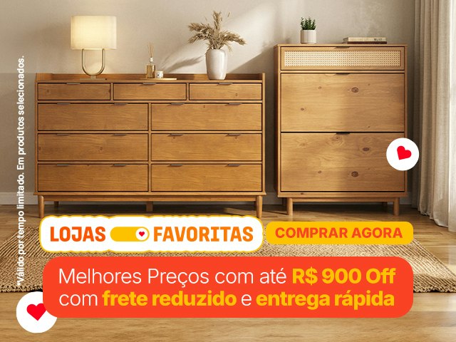 Lojas Favoritas: Melhores Preços com até R$ 900 Off + Frete Reduzido + Entrega Rápida Mob