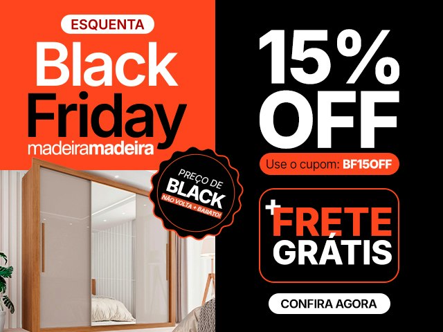 Esquenta BF: Cupom 15% + Frete Grátis - BF15OFF Mob