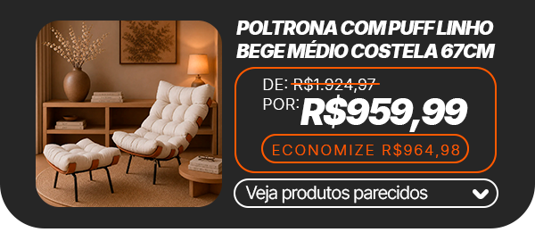 Oferta do Dia • 22.10 Poltrona por R$ 959,99 V3 Mob