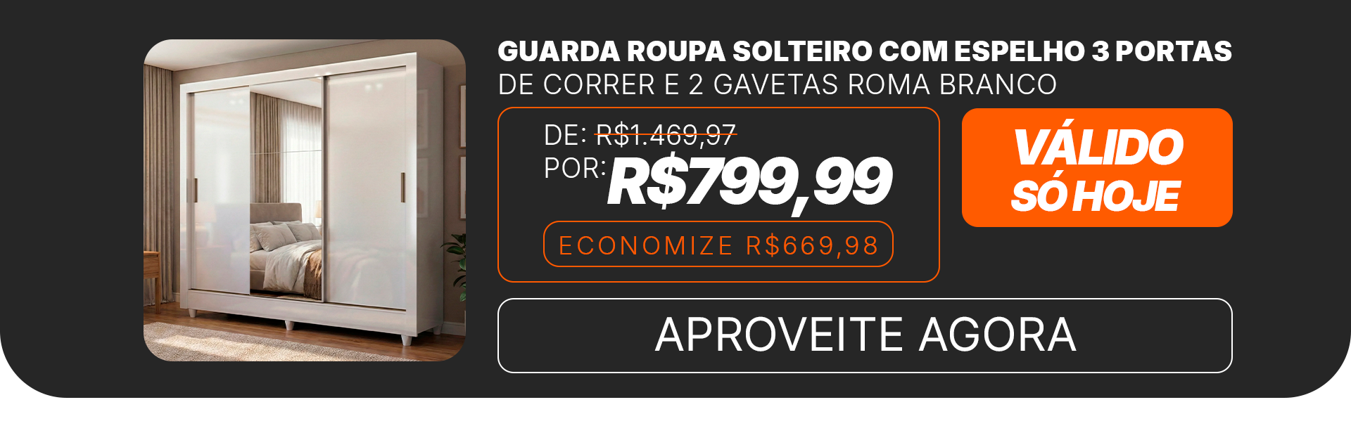 Oferta do Dia • 26.10 Guarda-Roupa por R$ 799,99 Desk