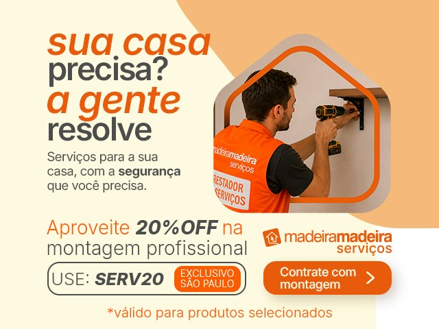 MadeiraMadeira Serviços com cupom de 20%OFF em montagem + produto - SERV20 Mob
