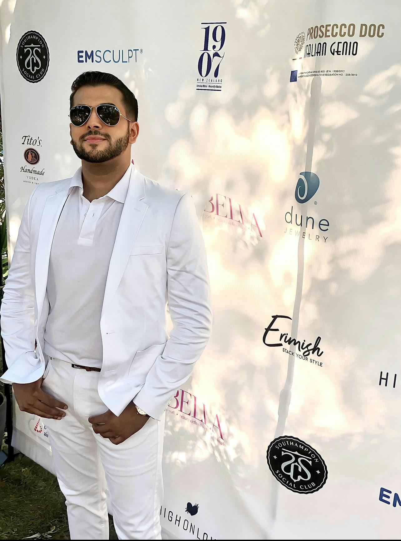 attended bella magazine exclusive hamptons white party (2019)