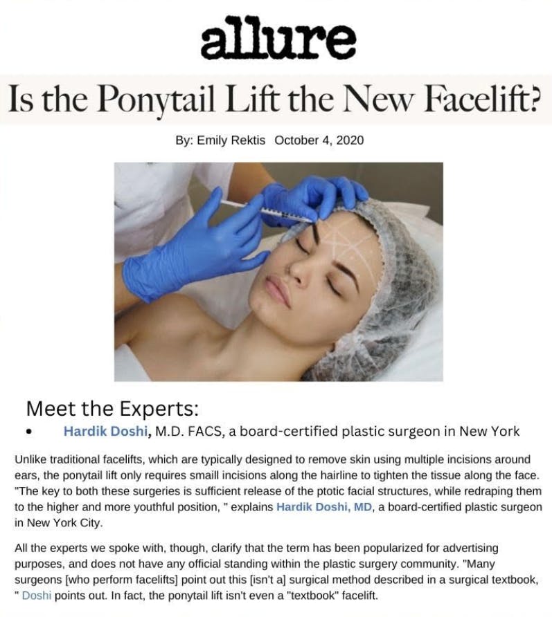 Is the Ponytail Lift the New Facelift?