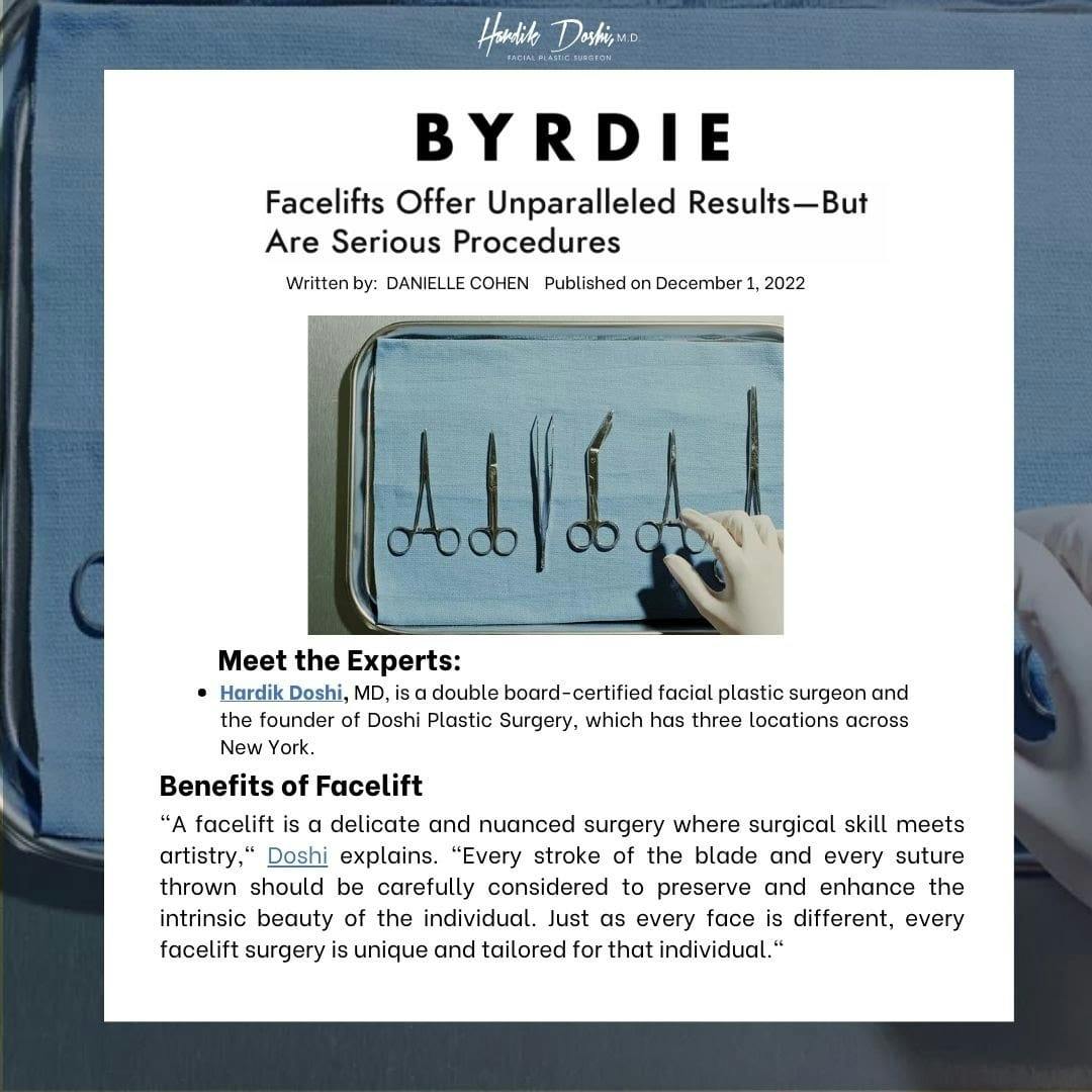 Facelifts Offer Unparalleled Results–But Are Serious Procedures