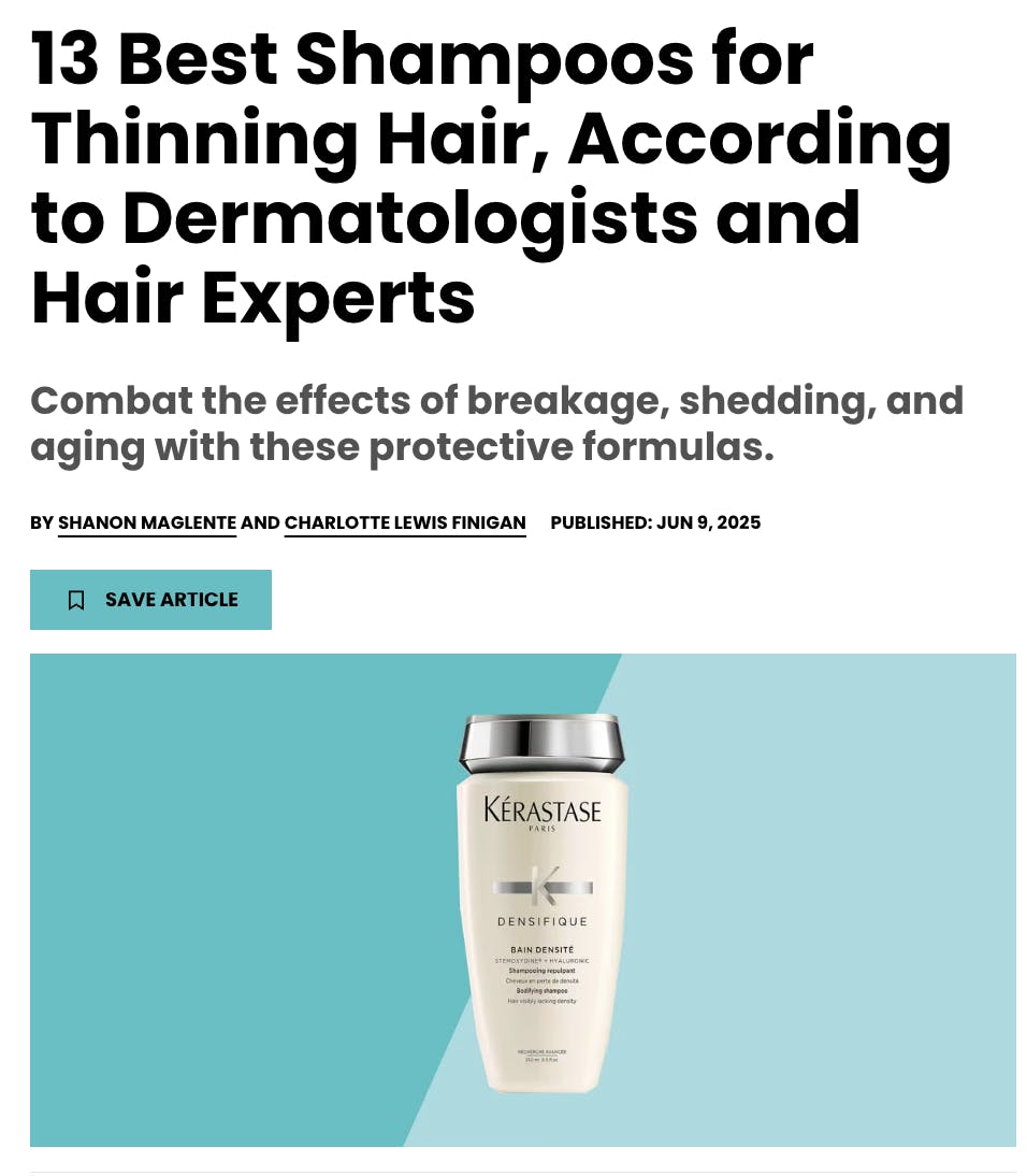 13 Best Shampoos for Thinning Hair, According to Dermatologists and Hair Experts