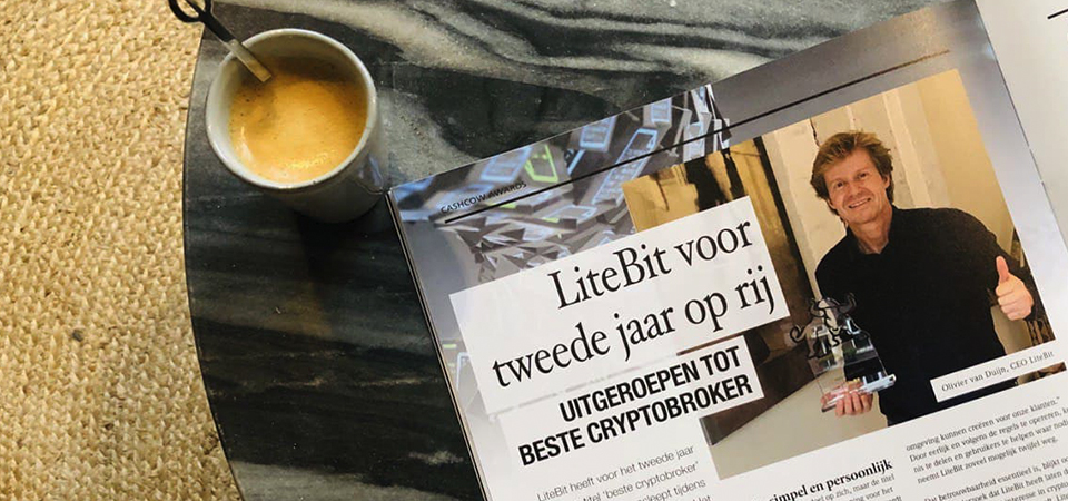 LiteBit voor tweede jaar op rij uitgeroepen tot beste cryptobroker 