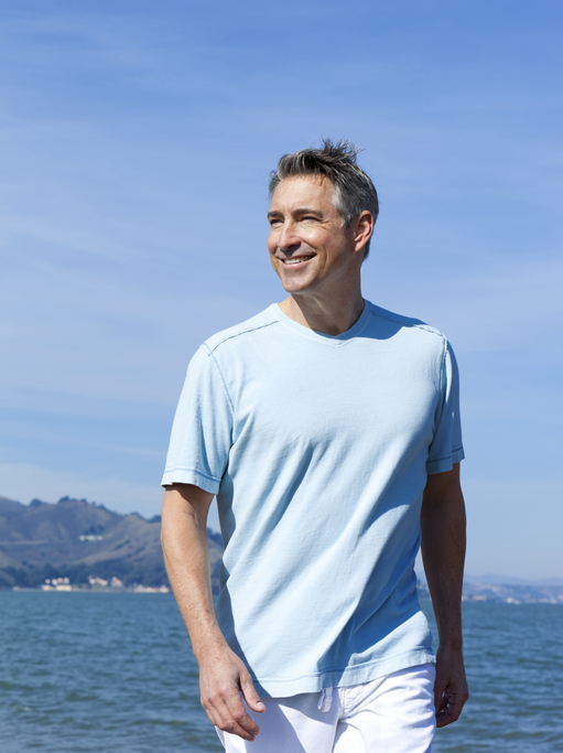 man on a beach