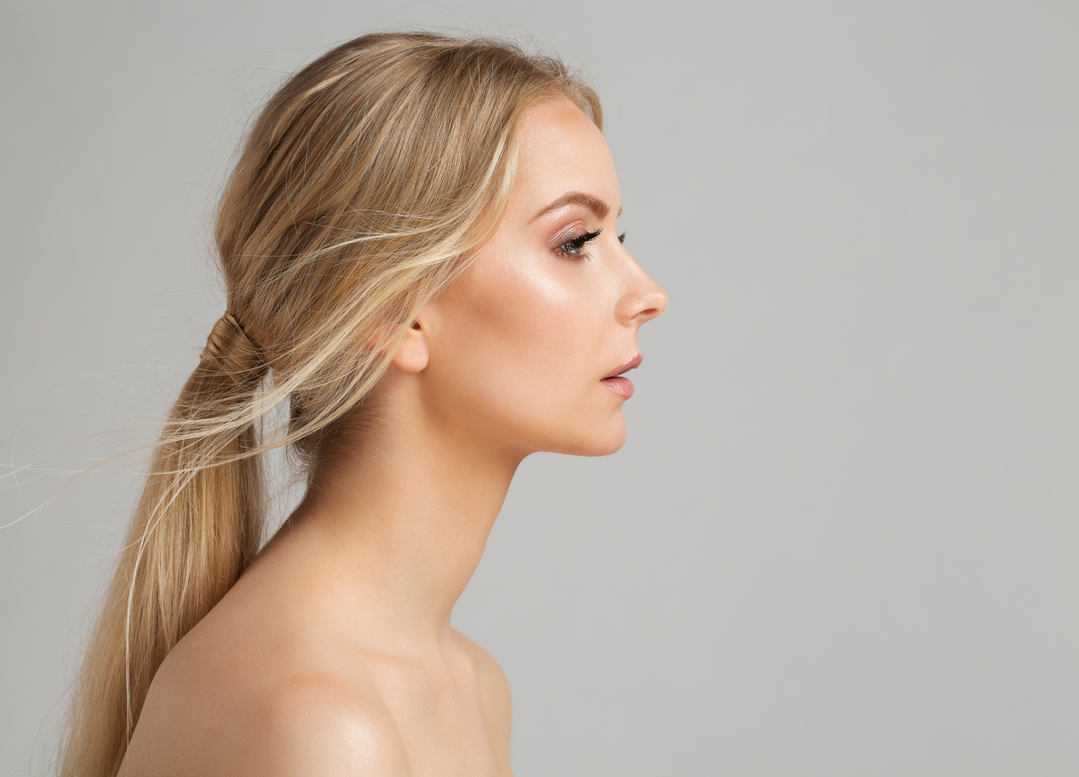 Woman's side profile