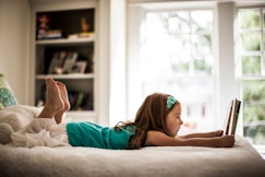 Young girl reading