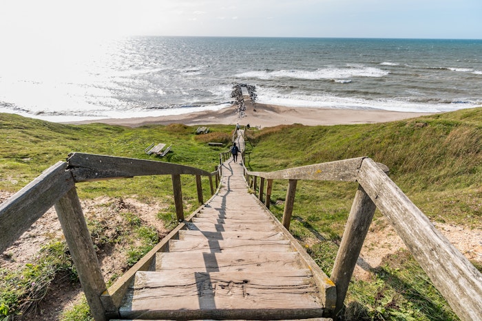 trappe ned til dansk strand