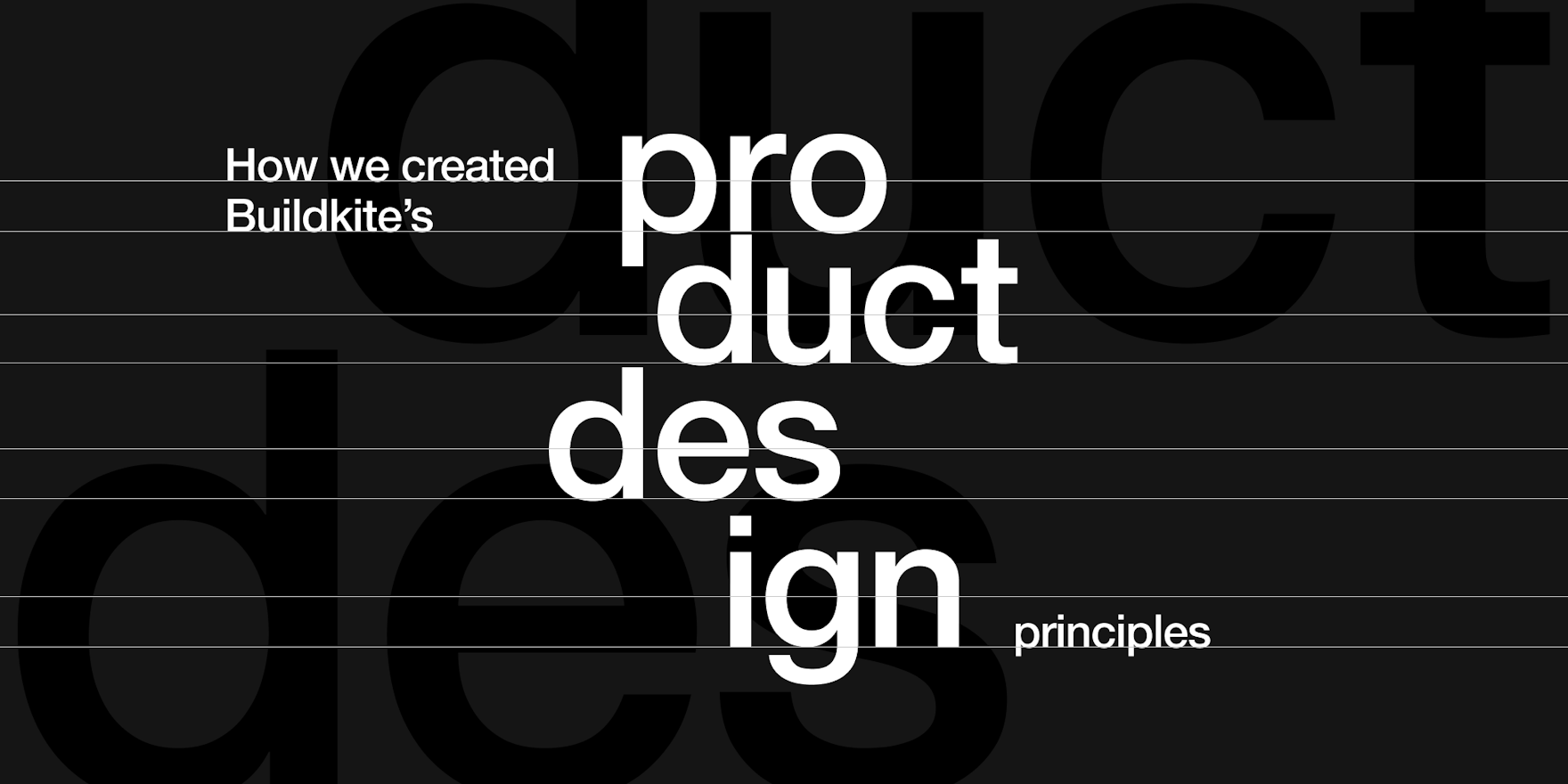 How Buildkite created their Product Design principles