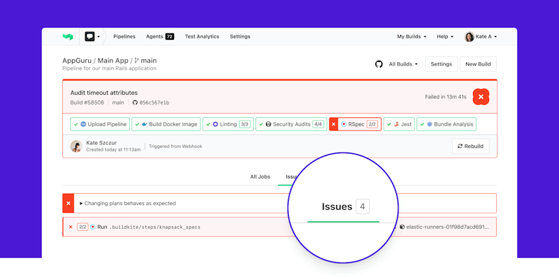 By separating issues from everything, even complex builds are easy to navigate