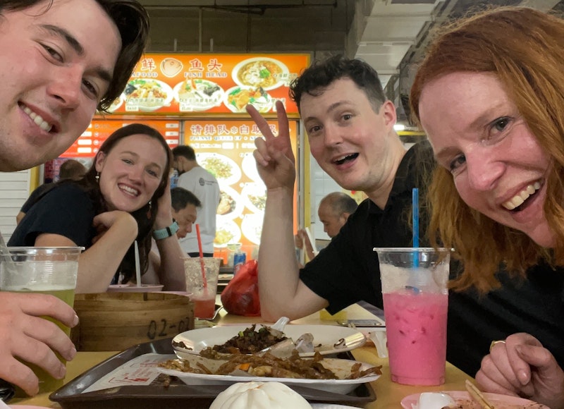 Sweaty but delicious dinner at a Hawker Market.