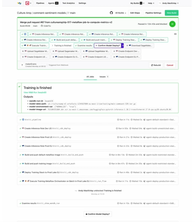 Buildkite interface