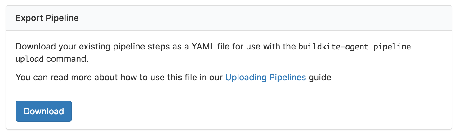 Export Pipeline as YAML