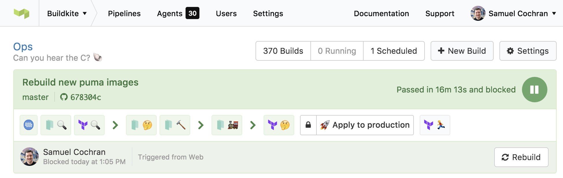 Blocked build view