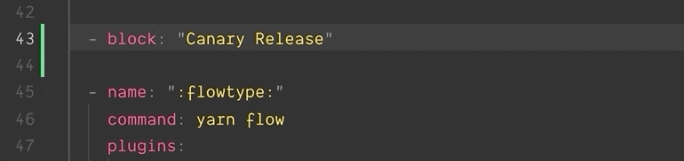 Video showing autocompletion of a Buildkite pipeline file