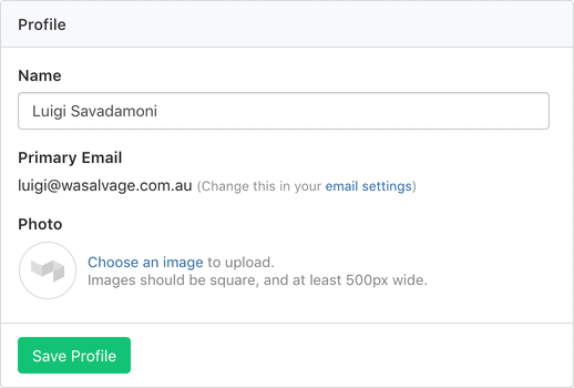 Setting your Avatar