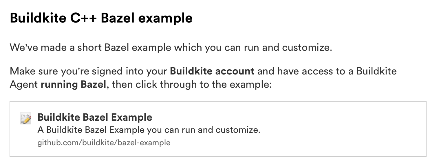 Screenshot of Bazel docs