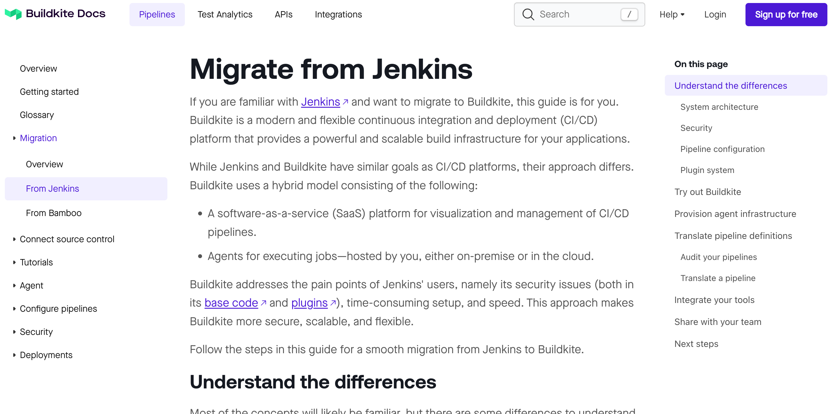 The new page shown in the docs
