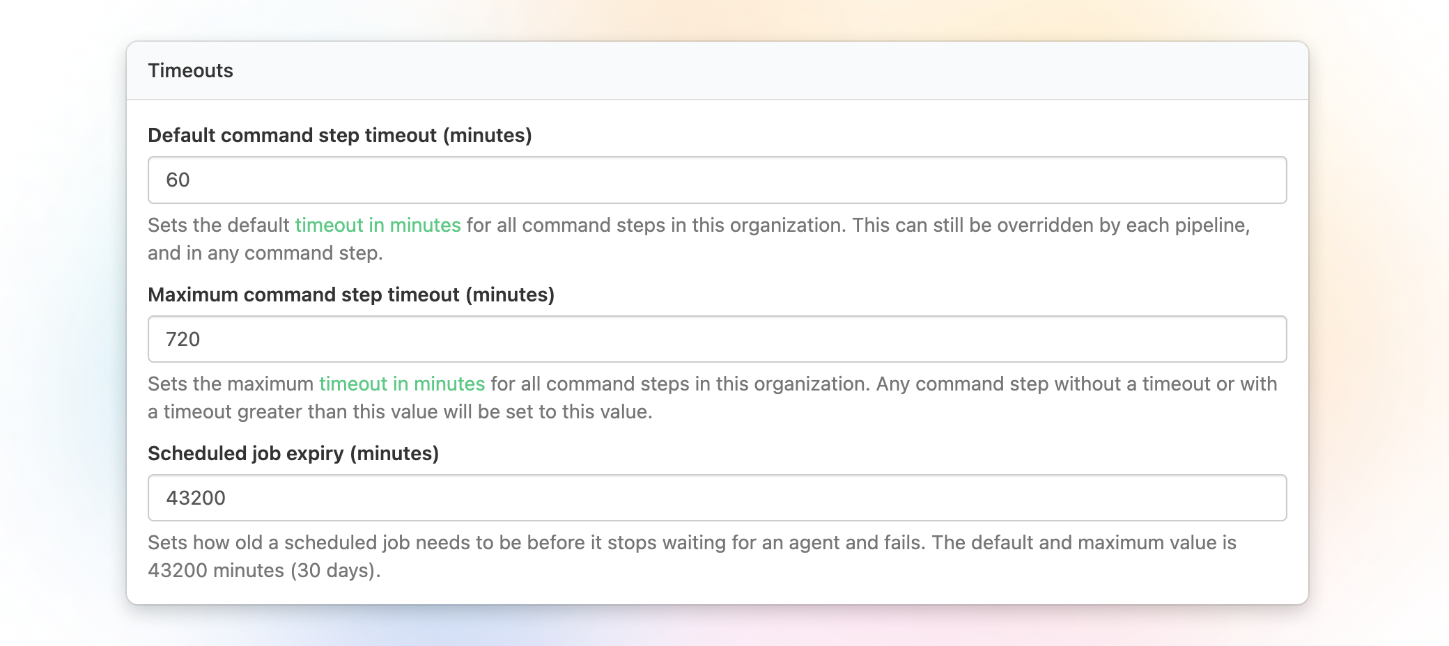 Clean up lingering scheduled jobs by setting a timeout.