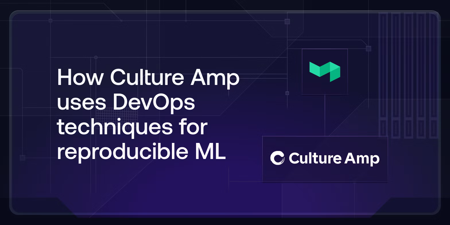 Andy Mackinlay from Culture Amp presenting a webinar on how CultureAmp uses DevOps techniques for reproducible ML