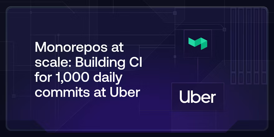 Buildkite presenter Mike Morgan with Uber engineering team members discussing monorepos at scale, as Uber builds a CI system to handle 1,000 daily commits