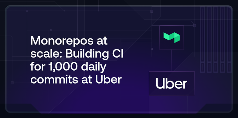 Buildkite presenter Mike Morgan with Uber engineering team members discussing monorepos at scale, as Uber builds a CI system to handle 1,000 daily commits