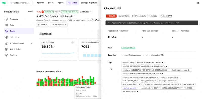 Video of aggregating test result data by a custom tag