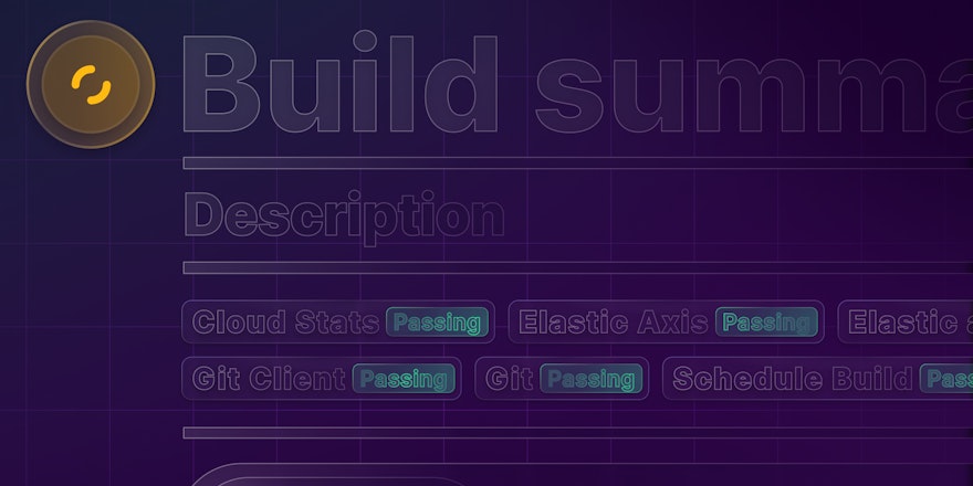 An abstract image showing a simulated build summary.
