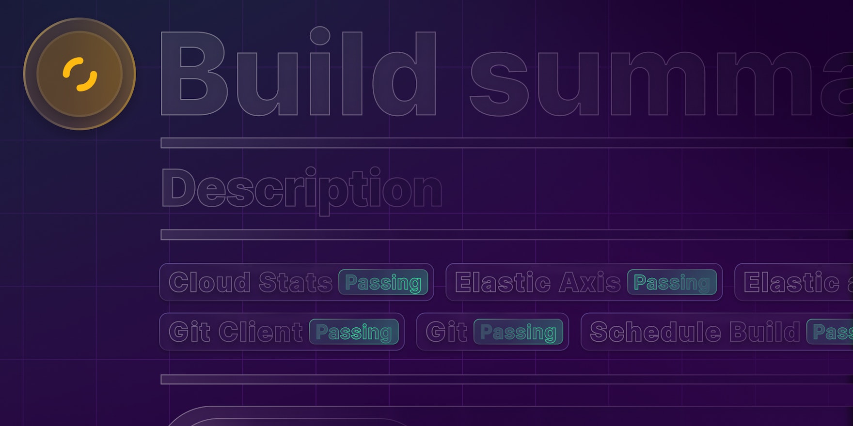 An abstract image showing a simulated build summary.