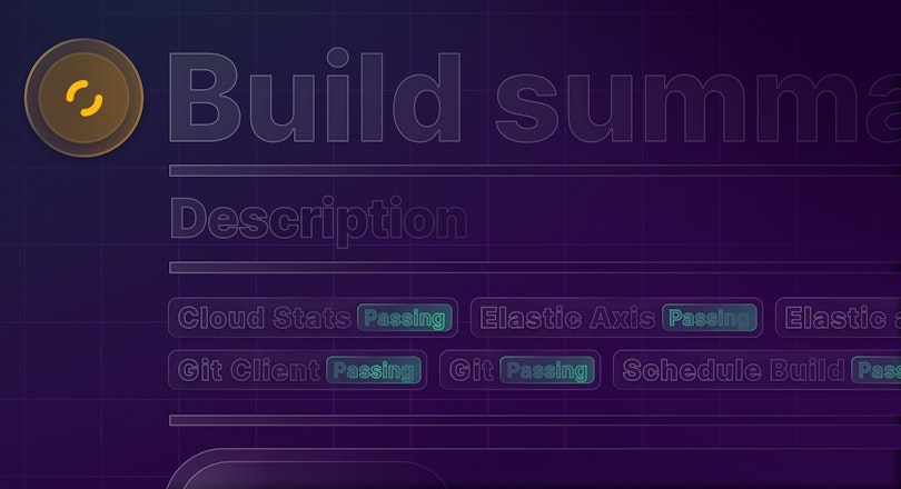 An abstract image showing a simulated build summary.