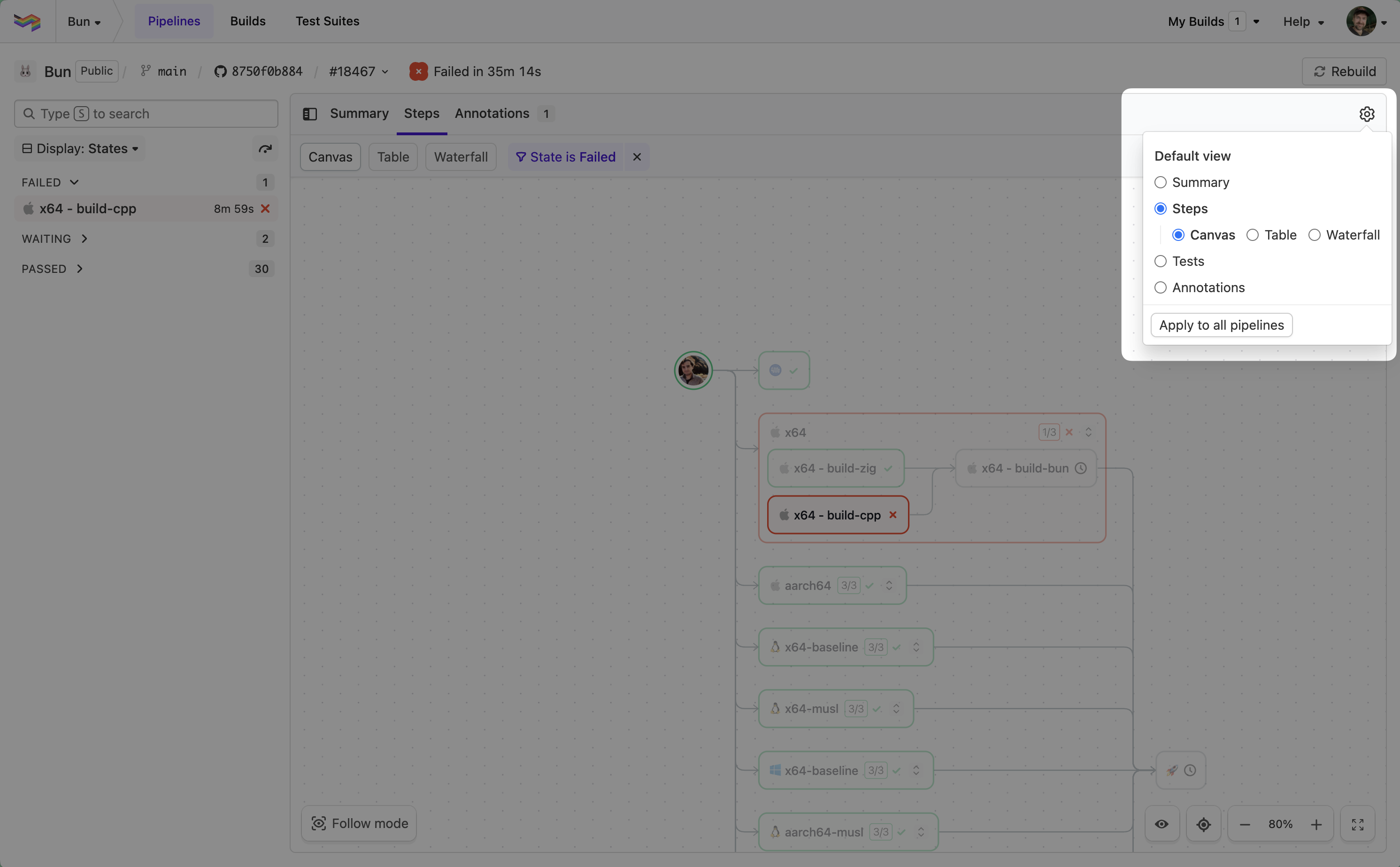 view preferences