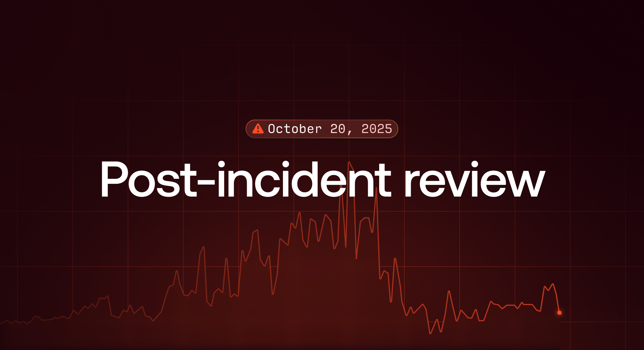Blog feature image: Post-incident review, October 20, 2025