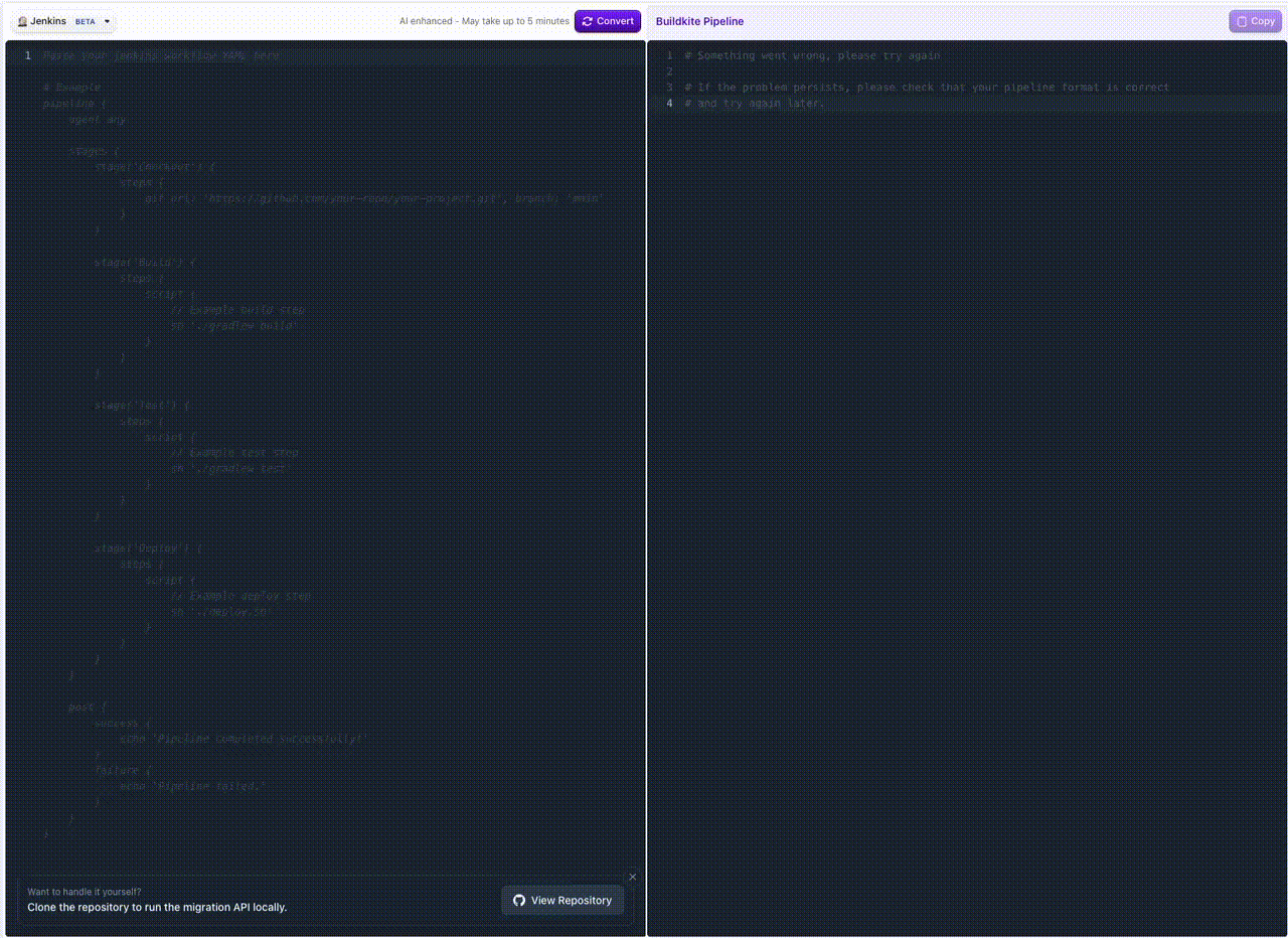 Migrate from a Jenkins pipeline to a Buildkite pipeline