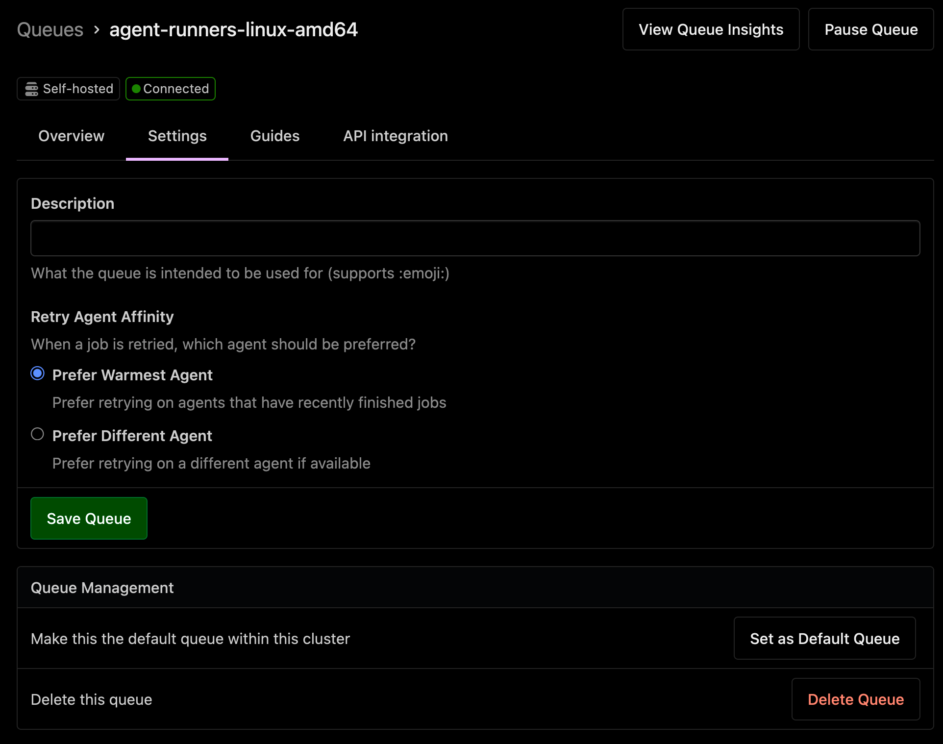 Retry Agent Affinity
