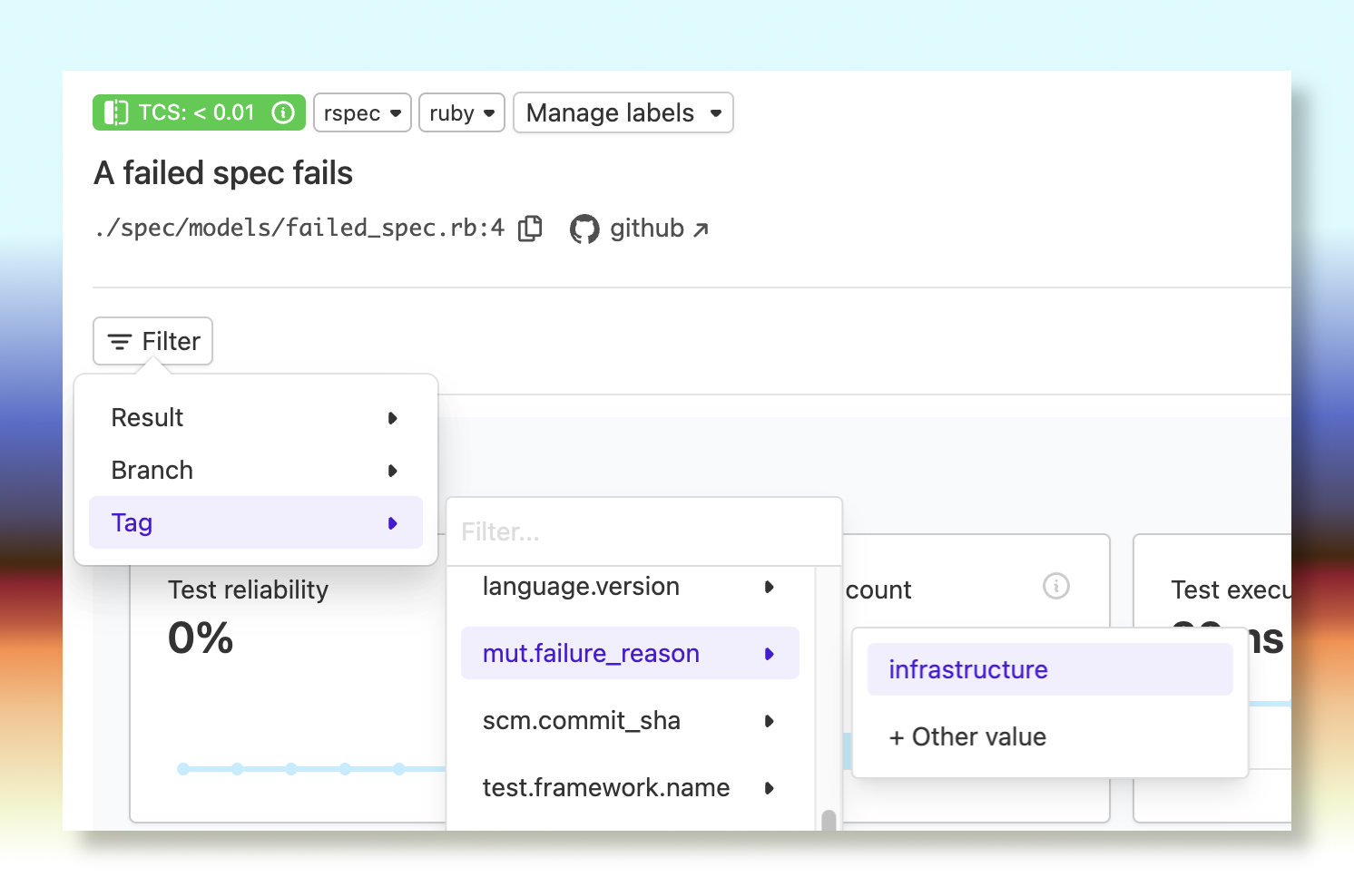 Filtering by mutable tags