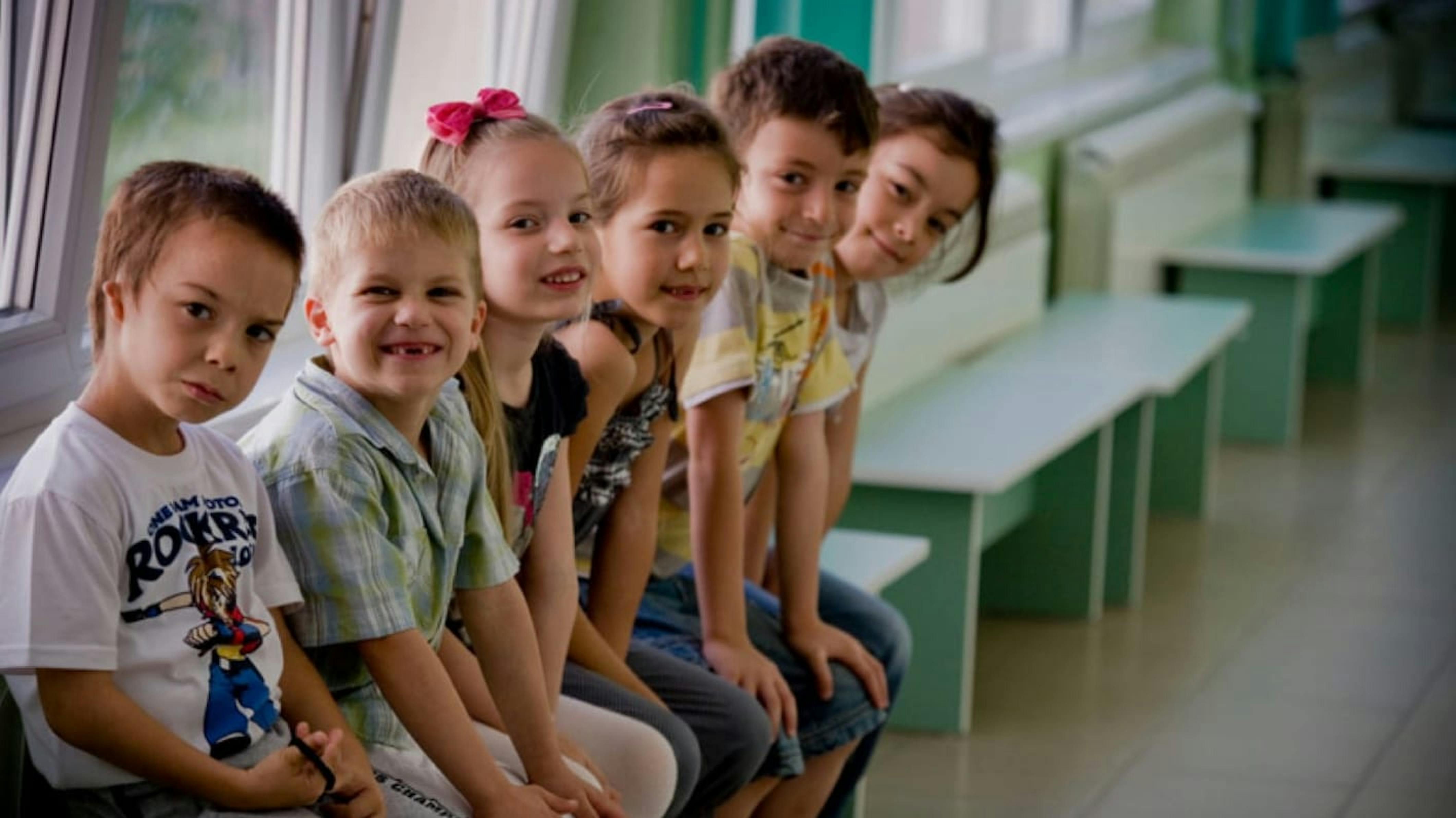Bambini in un centro per l’infanzia in Ucraina