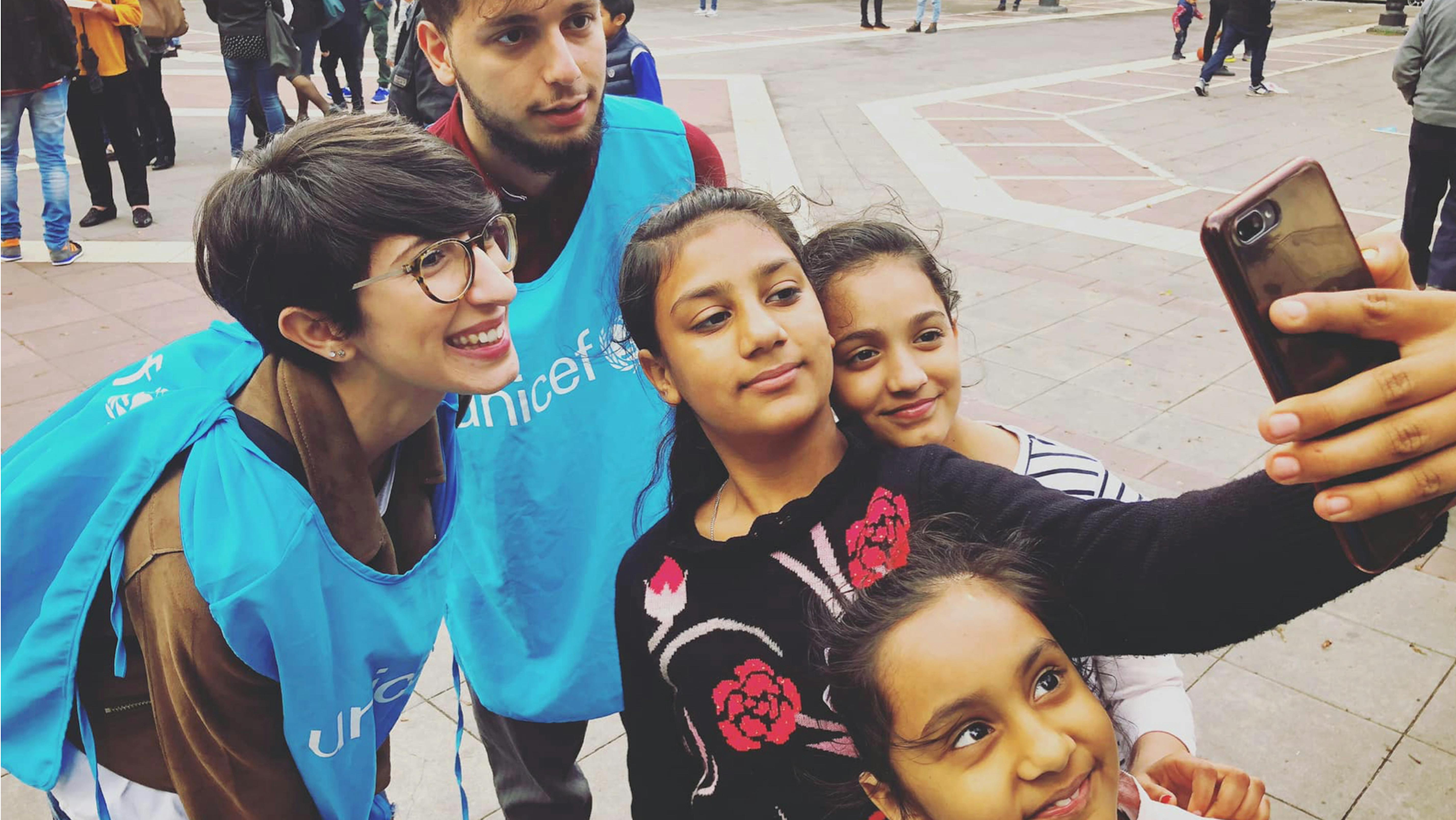 Un selfie insieme durante la festa a Reggio Calabria