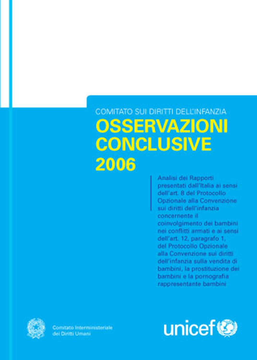 Osservazioni conclusive 2006