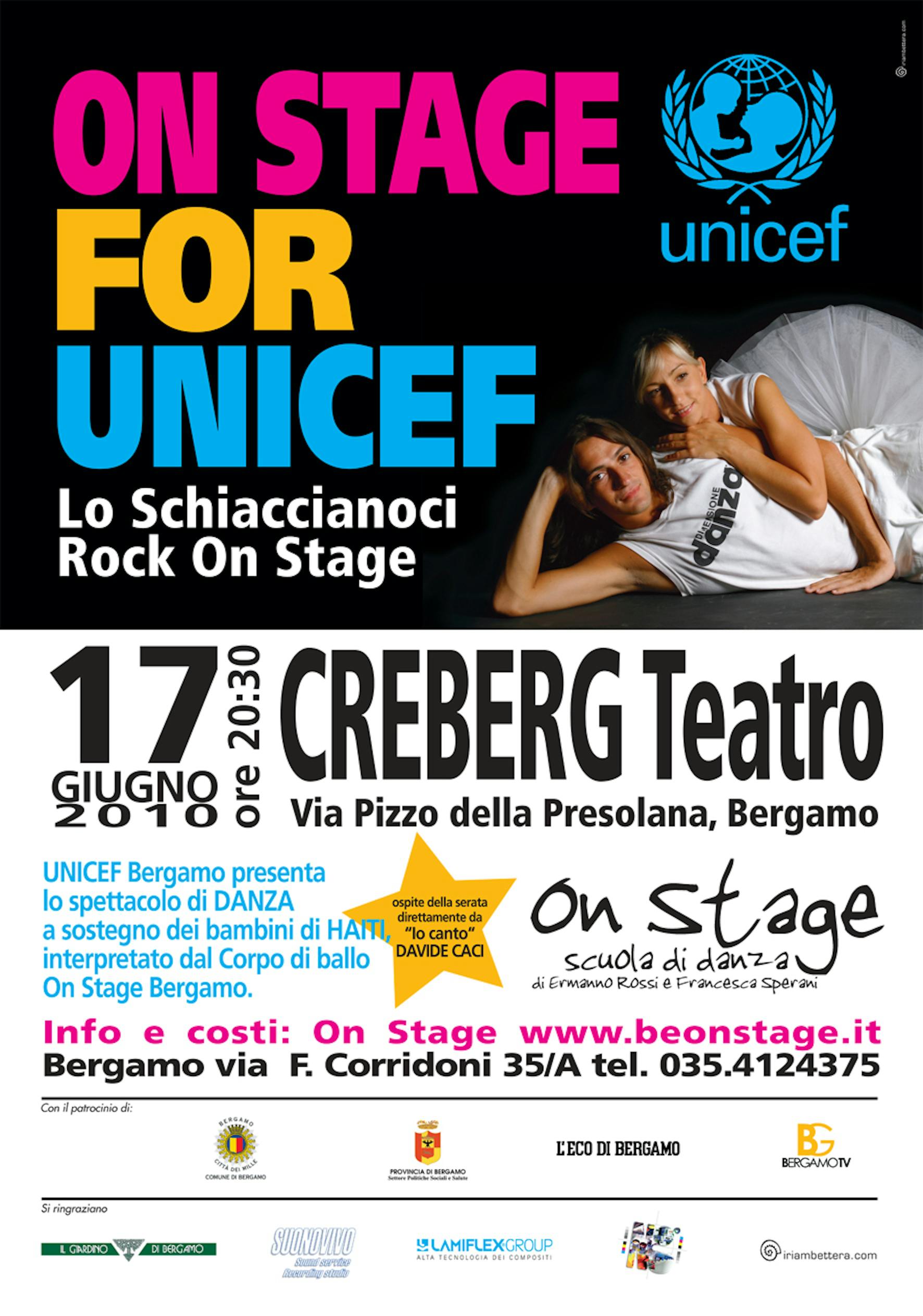  “On stage for UNICEF lo Schiaccianoci, Rock On Stage” 