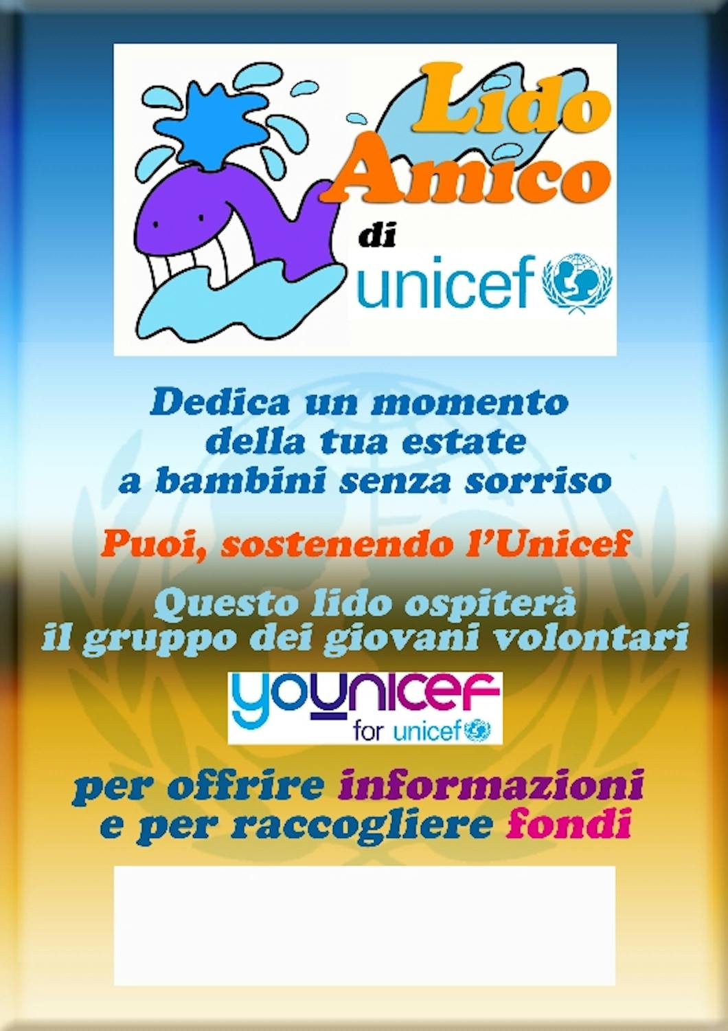 Younicef e i lidi amici di UNICEF