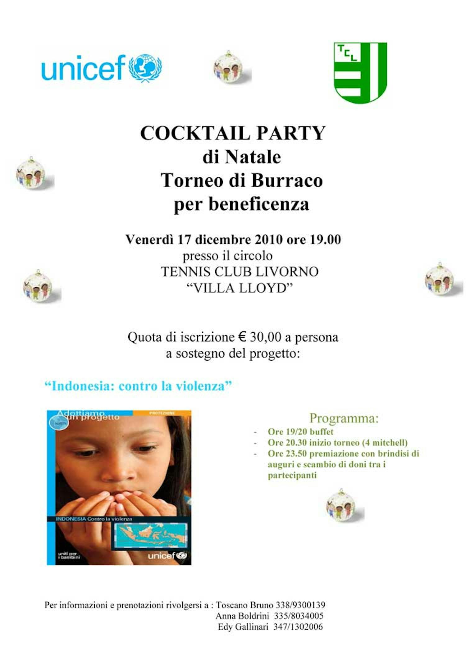 Torneo di burraco per l'UNICEF a Livorno